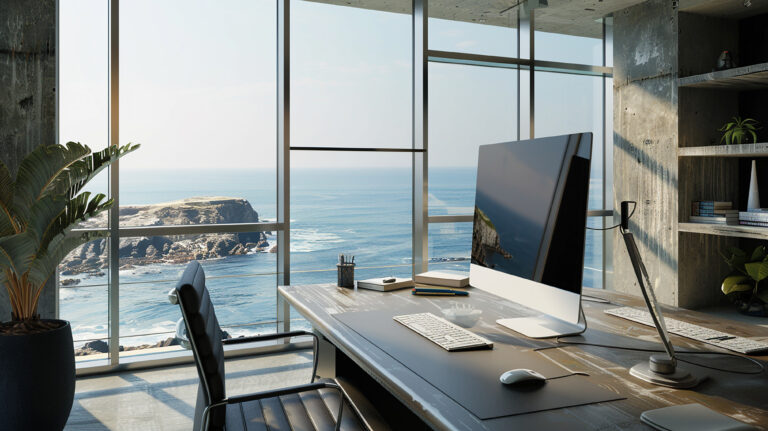 keyboard-mouse-with-ocean-view-coastal-office